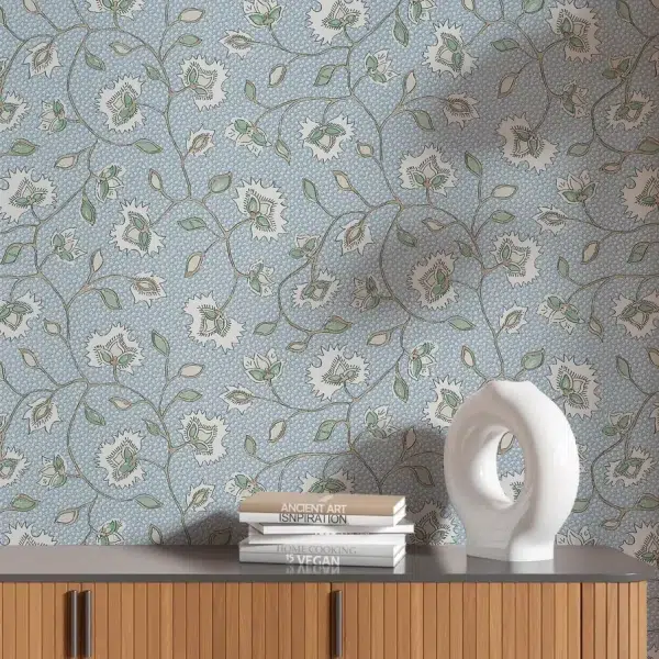 Papel pintado de estampado floral en color marrón Chelsea AT57843 - Imagen 9
