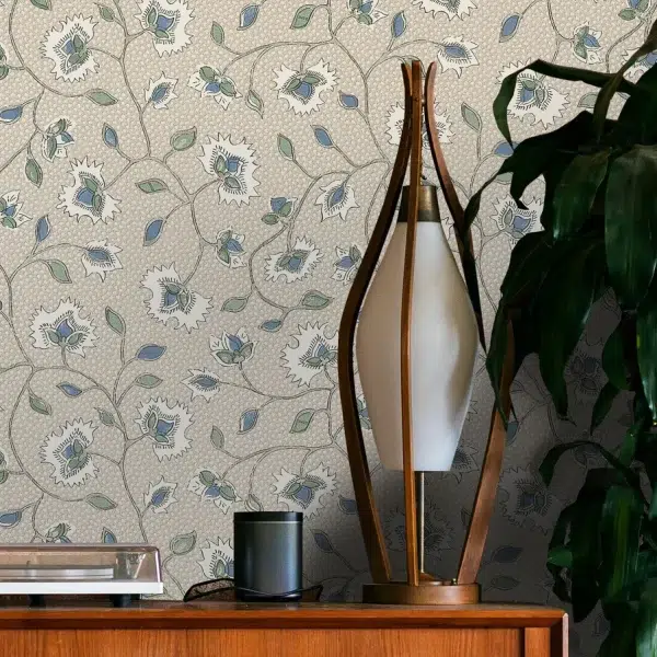 Papel pintado de estampado floral en color marrón Chelsea AT57843 - Imagen 19