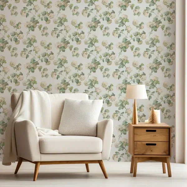Papel pintado de flores en color amarillo Sussex Hydrangea AT57848 - Imagen 21