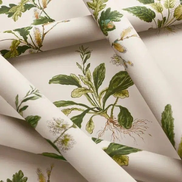 Papel pintado de hojas en color azul Woodland AT57853 - Imagen 4