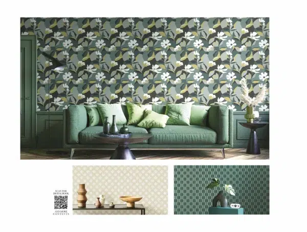 Papel pintado estampado floral multicolor Energie 09 30115 - Imagen 4