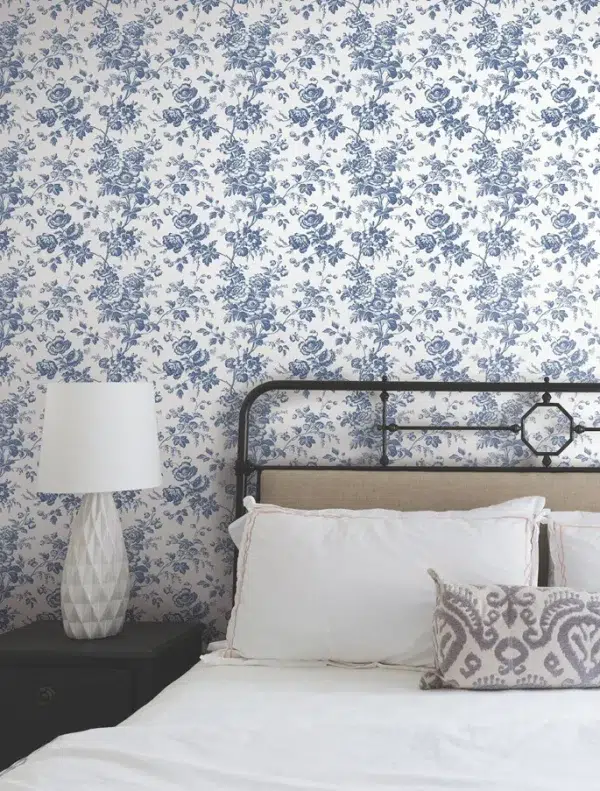 Papel pintado de Toile de Jouy en color rojo Anemone Toile RT7871 - Imagen 12