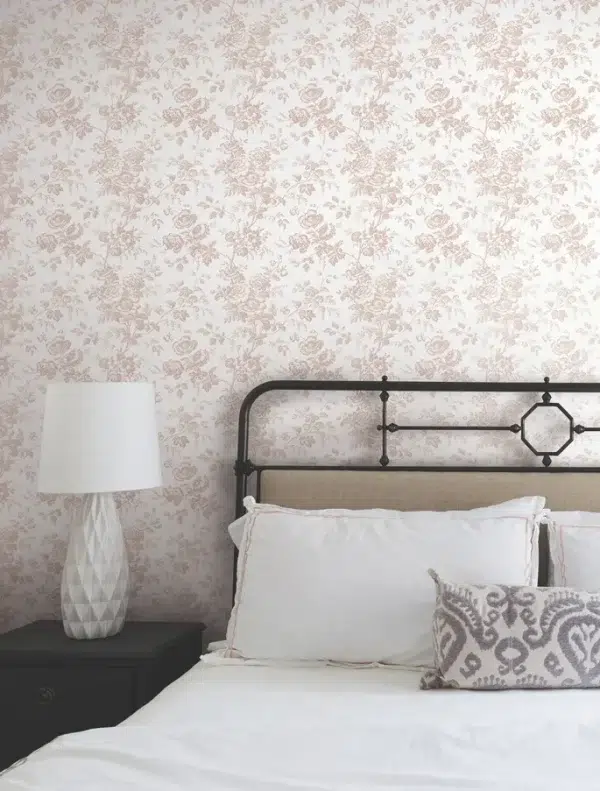 Papel pintado de Toile de Jouy en color rojo Anemone Toile RT7871 - Imagen 9