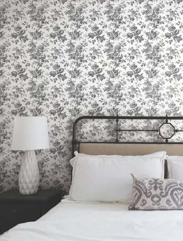 Papel pintado de Toile de Jouy en color rojo Anemone Toile RT7871 - Imagen 6