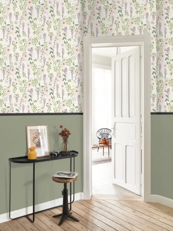 Papel pintado de estampado floral en color verde Wisteria 200305202 - Imagen 5