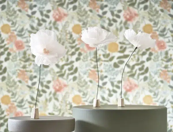 Papel pintado de estampado floral en color verde Garden Flowers 200314242 - Imagen 4