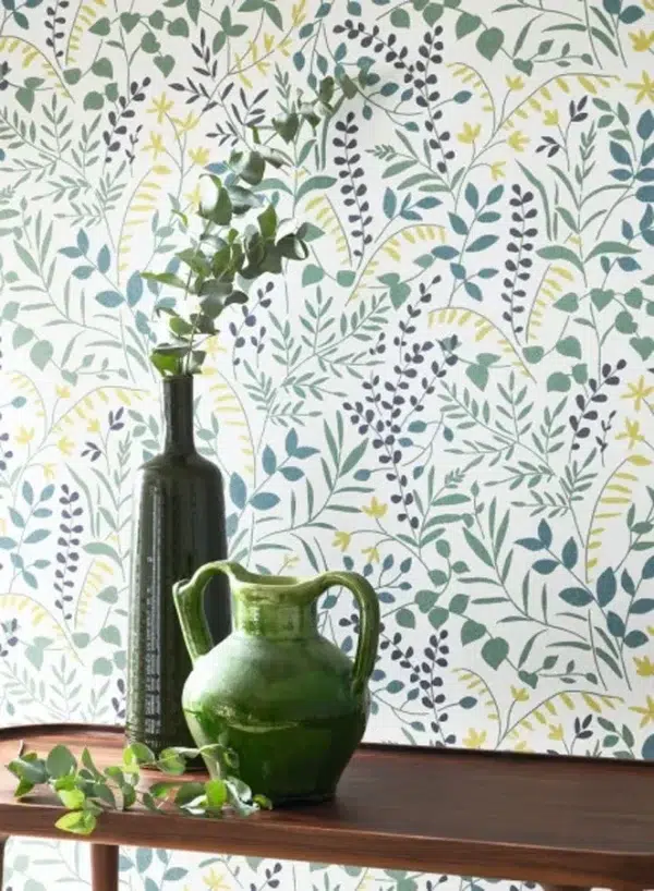 Papel pintado de hojas color azul La Bastide 89837227 - Imagen 8