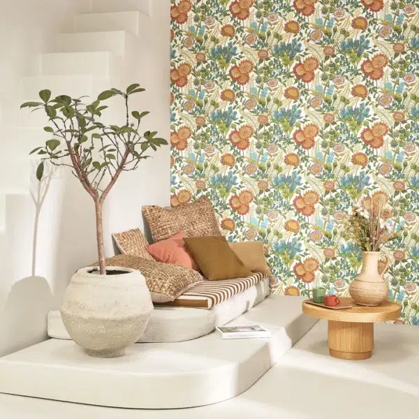 Papel pintado de estampado floral en color verde Saint-Paul de Vence 89816707 - Imagen 5