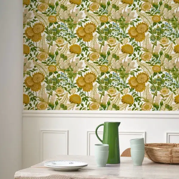 Papel pintado de estampado floral en color verde Saint-Paul de Vence 89816707 - Imagen 4
