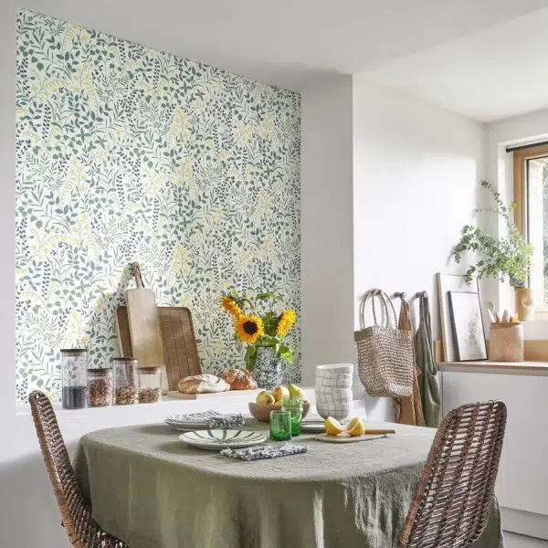 Papel pintado de hojas color azul La Bastide 89837227 - Imagen 6