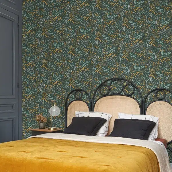 Papel pintado de hojas color azul La Bastide 89837227 - Imagen 3