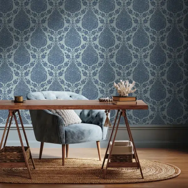 Papel pintado de Damasco en color gris Balmuccia Damask AT57863 - Imagen 10