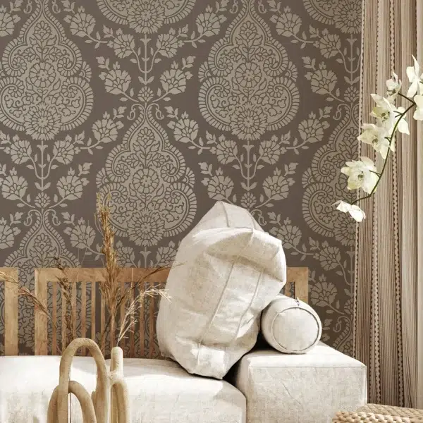 Papel pintado de Damasco en color verde Balmuccia Damask AT57867 - Imagen 20