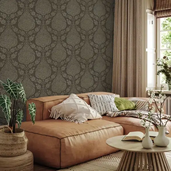 Papel pintado de Damasco en color verde Balmuccia Damask AT57867 - Imagen 21