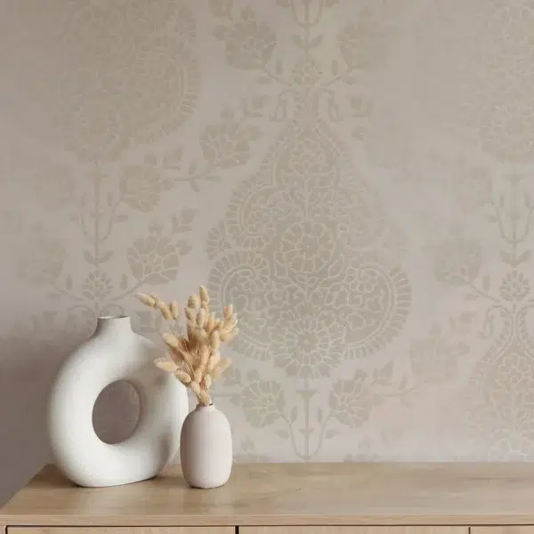 Papel pintado de Damasco en color gris Balmuccia Damask AT57863 - Imagen 21
