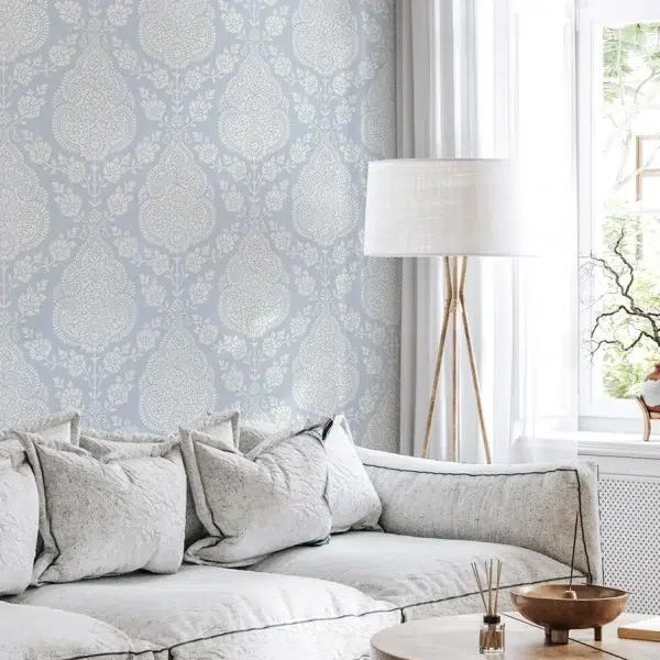 Papel pintado de Damasco en color gris Balmuccia Damask AT57863 - Imagen 17