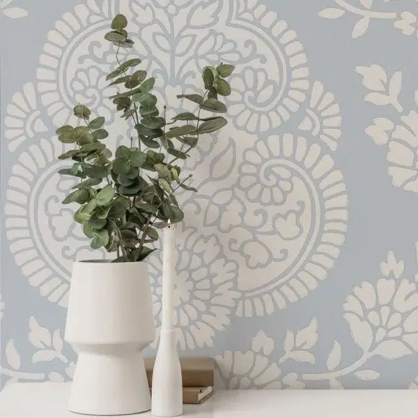 Papel pintado de Damasco en color gris Balmuccia Damask AT57863 - Imagen 15