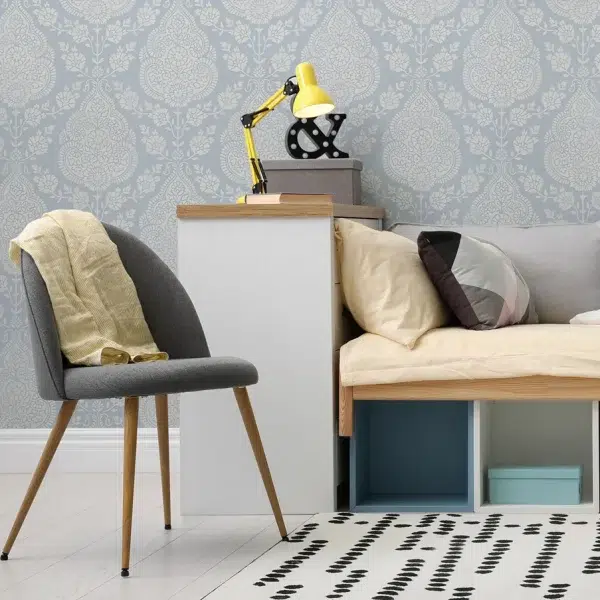 Papel pintado de Damasco en color gris Balmuccia Damask AT57863 - Imagen 14