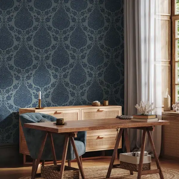 Papel pintado de Damasco en color gris Balmuccia Damask AT57863 - Imagen 11
