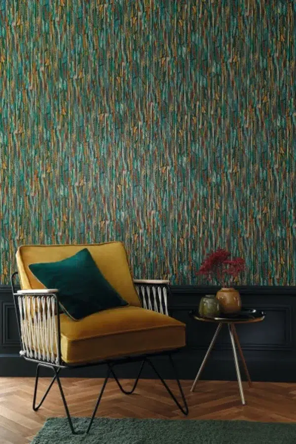 Papel pintado de plumas en color gris Le Velours Lahana 74654758 - Imagen 6