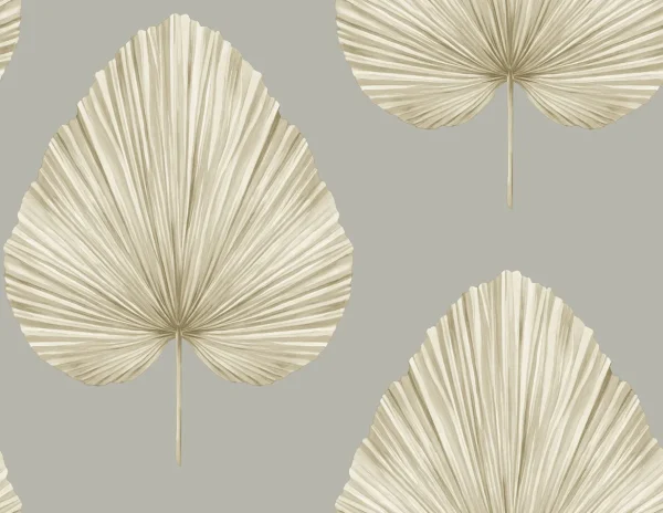 Papel pintado de hojas en color gris Savannah Grass VI LS60808