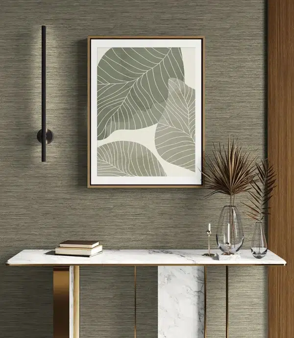Papel pintado de símil de fibras naturales en color beige Savannah Grass IV LS60415 - Imagen 3