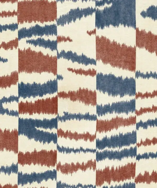 Papel pintado abstracto en color rojo Agafay Desert Blue B00403