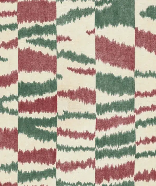 Papel pintado abstracto en color rojo Agafay Desert Emerald B00401