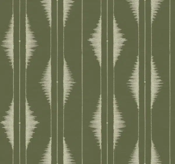 Papel pintado abstracto en color verde Azilal Embroidery Pistachio B00428