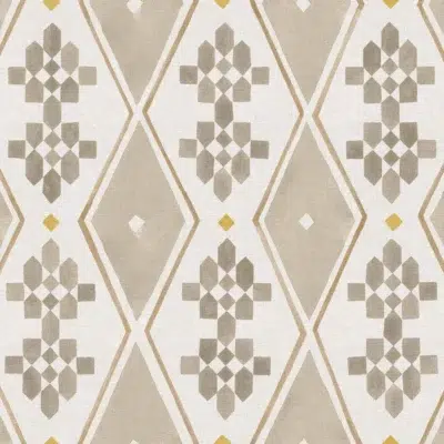 Papel pintado geométrico de rombos en color gris Beldi Rugs Bone B00449