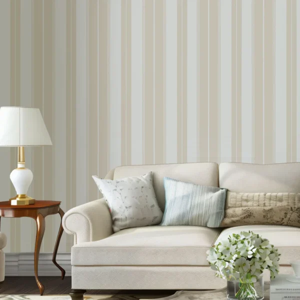 Papel pintado de rayas en color negro Norfolk Stripe T44050 - Imagen 10