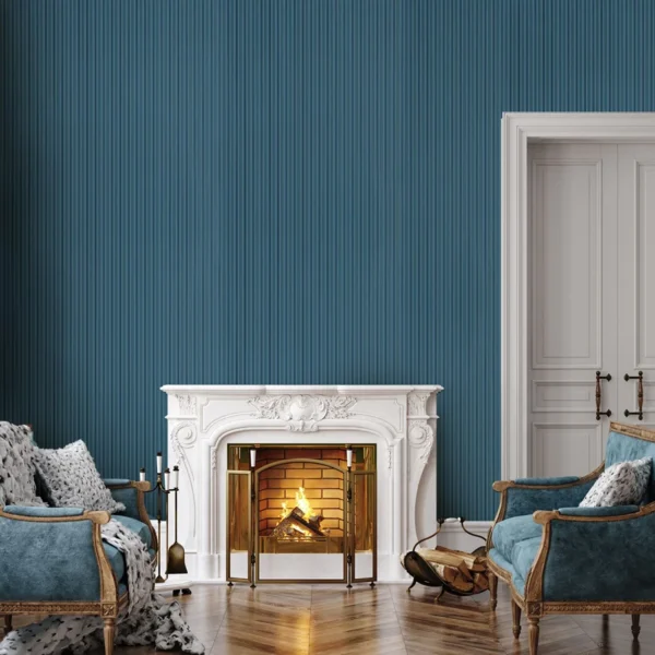 Papel pintado de rayas en color azul Conner Stripe T44062 - Imagen 8