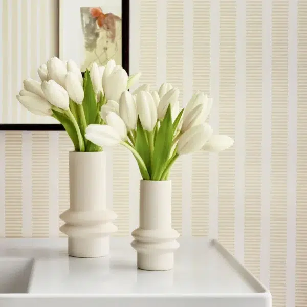 Papel pintado de rayas en color morado Railway Stripe T44038 - Imagen 10