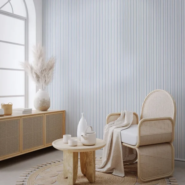 Papel pintado de rayas en color azul Conner Stripe T44062 - Imagen 6