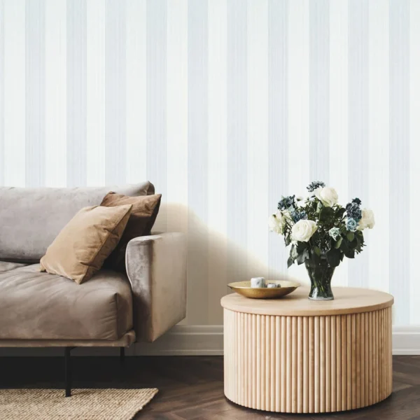 Papel pintado de rayas en color beige Evan Stripe T44020 - Imagen 24