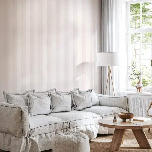 Papel pintado de rayas en color gris Evan Stripe T44025 - Imagen 17