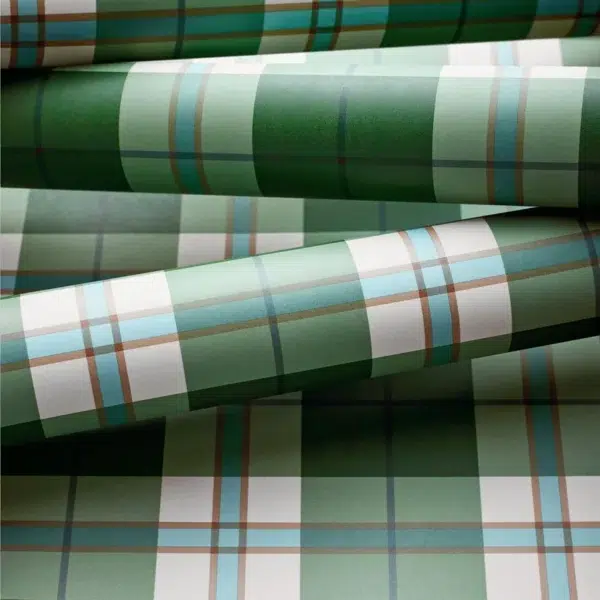 Papel pintado de cuadros en color azul Douglas Plaid T44075 - Imagen 17