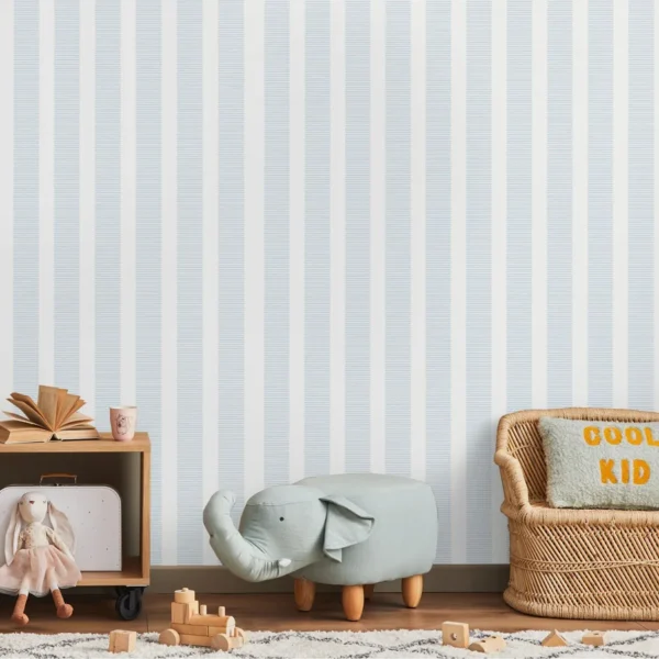 Papel pintado de rayas en color morado Railway Stripe T44038 - Imagen 17