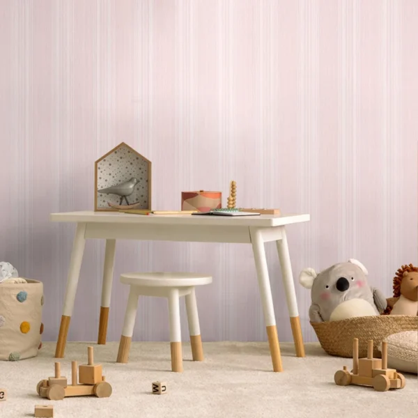Papel pintado de rayas en color rosa Scarlet Stripe T44013 - Imagen 4