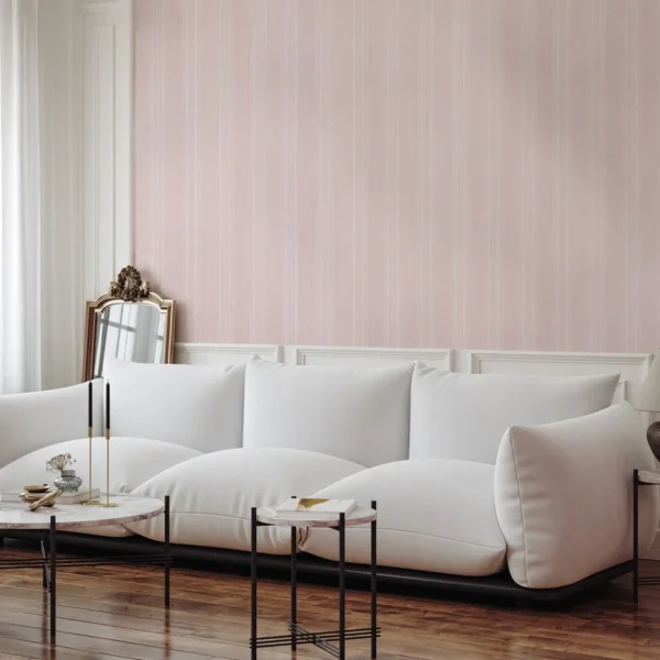 Papel pintado de rayas en color rosa Scarlet Stripe T44013 - Imagen 6