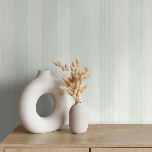 Papel pintado de rayas en color beige Evan Stripe T44020 - Imagen 10