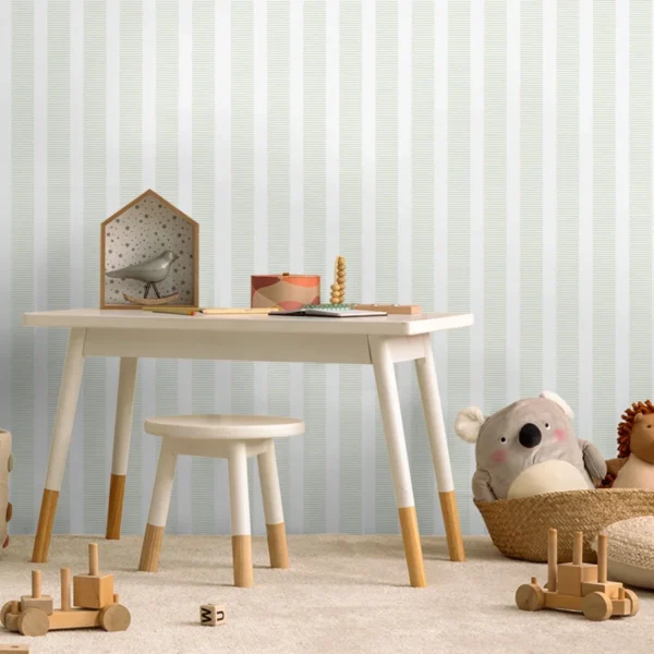 Papel pintado de rayas en color morado Railway Stripe T44038 - Imagen 20