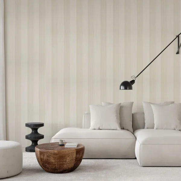 Papel pintado de rayas en color beige Evan Stripe T44020 - Imagen 16