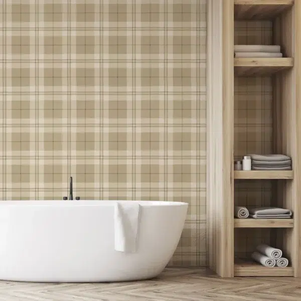 Papel pintado de cuadros en color azul Douglas Plaid T44075 - Imagen 24