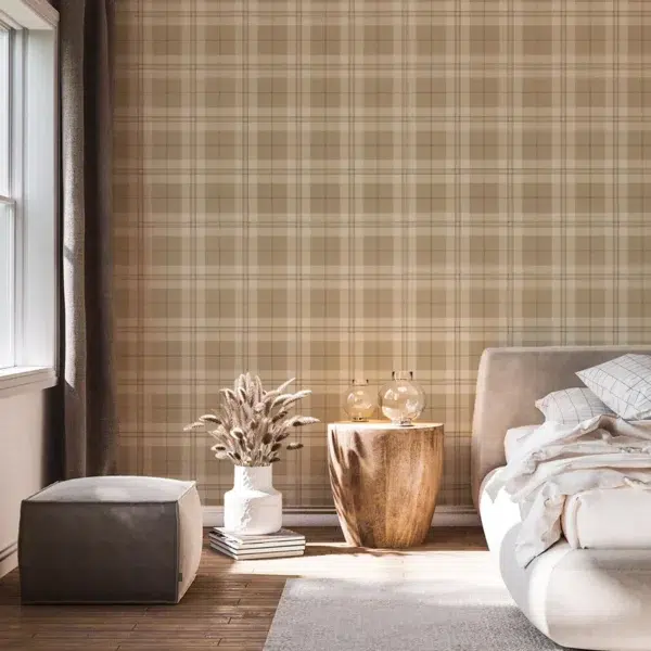 Papel pintado de cuadros en color azul Douglas Plaid T44075 - Imagen 25