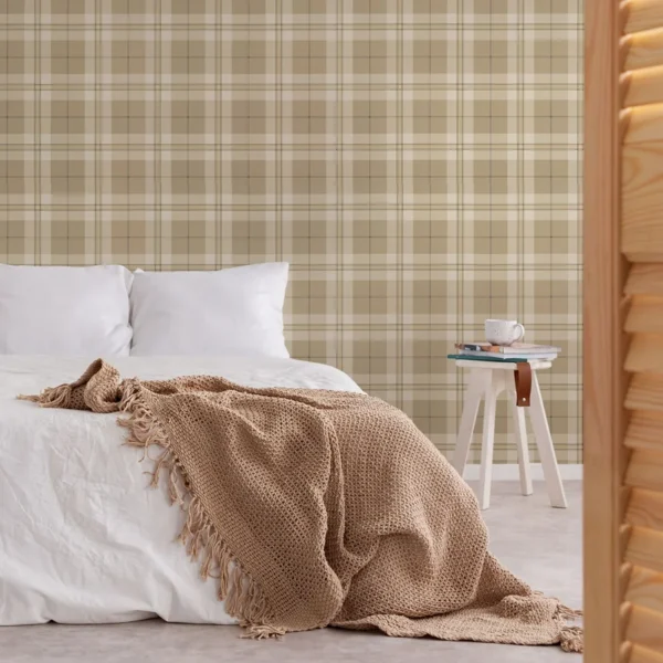 Papel pintado de cuadros en color azul Douglas Plaid T44075 - Imagen 26