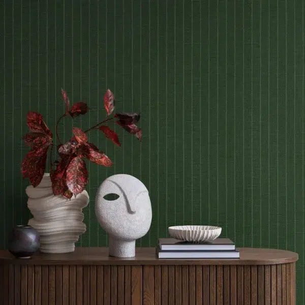 Papel pintado de rayas en color verde Suited Stripe T44031 - Imagen 4