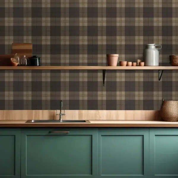 Papel pintado de cuadros en color azul Douglas Plaid T44075 - Imagen 28