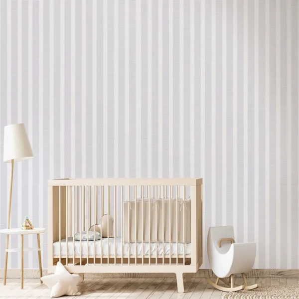 Papel pintado de rayas en color morado Railway Stripe T44038 - Imagen 4