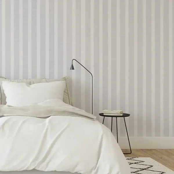 Papel pintado de rayas en color morado Railway Stripe T44038 - Imagen 5